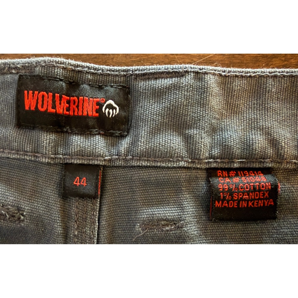 Wolverine Mens Canvas Utility Shorts Charcoal Gray Size 44 Stretch Workwear 9 In - Picture 3 of 6